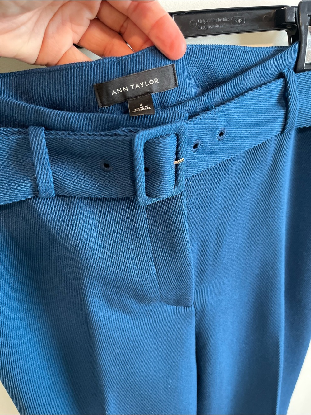 Ann Taylor Belted Pants - Blue - Picture 3 of 8